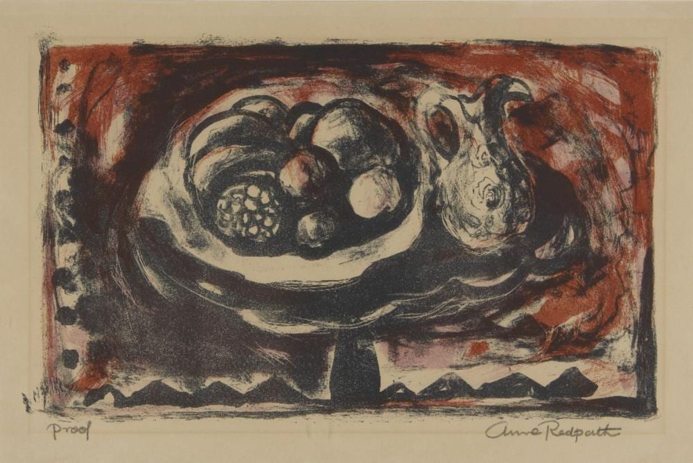 Anne Redpath comparable auction result: anne redpath rsa ara arws scottish 1895 1965 still life with jug lithograph in colours on