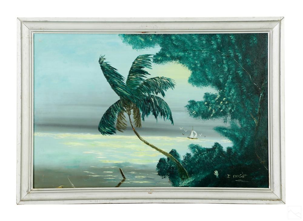 Issac Knight comparable auction result: isaac knight 1941 2022 florida highwaymen painting