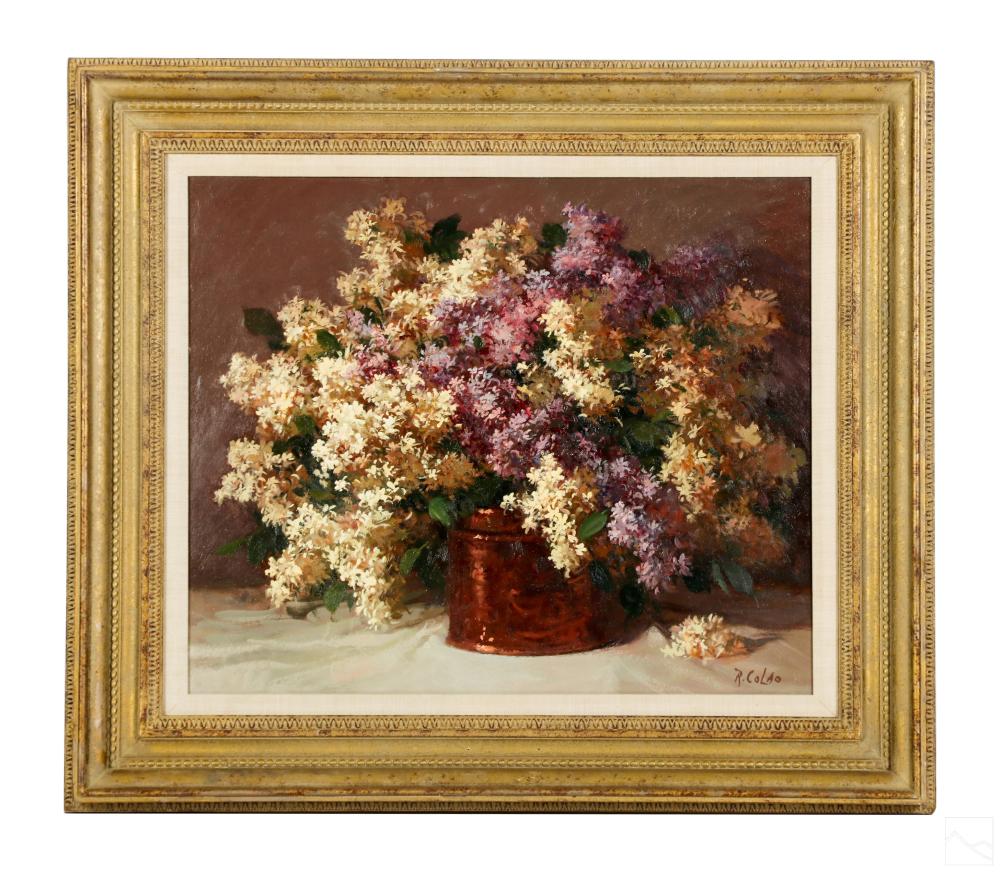 Rudolph Colao 1927-2014 Still Life Oil Painting sold by Hill Auction Gallery, lot 454 — auction record photograph