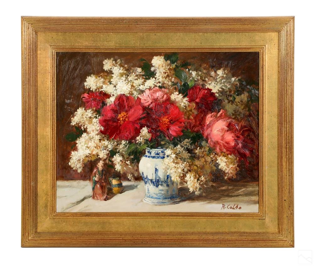 Rudolph Colao 1927-2014 Still Life Oil Painting sold by Hill Auction Gallery, lot 455 — auction record photograph