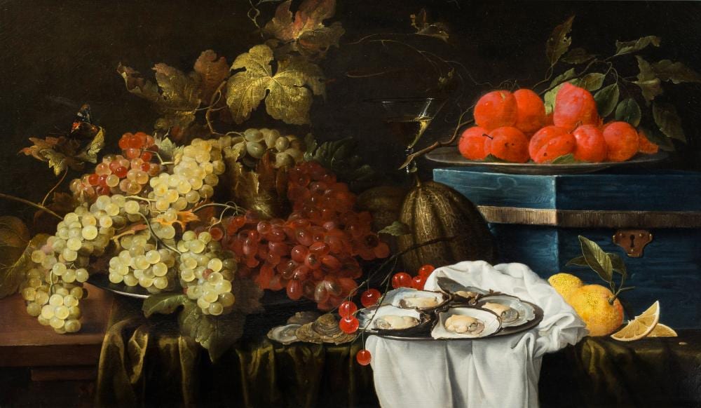 Alexander Coosemans comparable auction result: alexander coosemans 1627 1689 still life with fruit and oysters oil on canvas