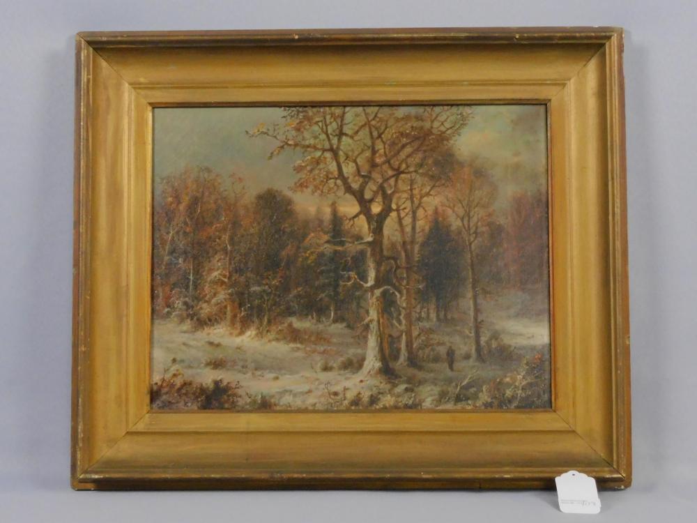 George Henry Durrie comparable auction result: george henry durrie 1820 1863 ct oil painting