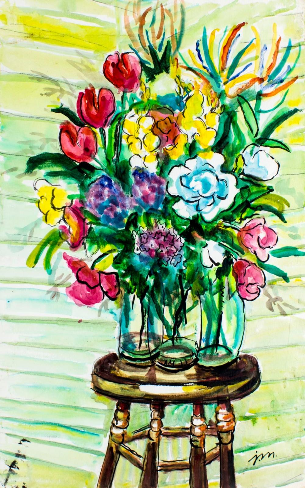 Josephine Mahaffey comparable auction result: josephine mahaffey tx 1903 1982 watercolor painting