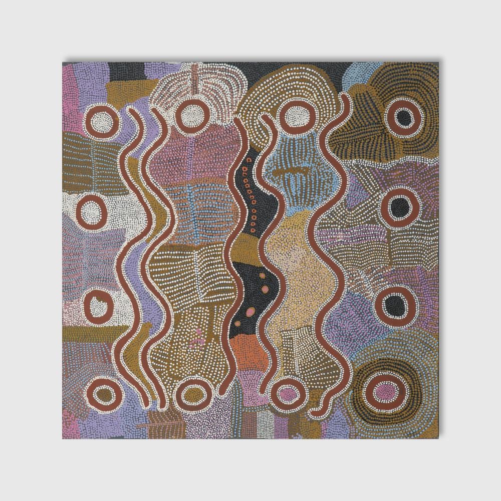 Maggie Napangardi Watson comparable auction result: maggie napangardi watson circa 1921 2004 bush potato dreaming 1990
