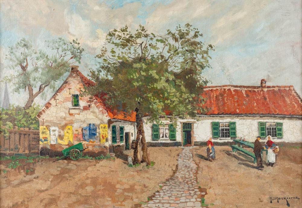 jules merckaert 1872 1924 farmhouse oil on canvas w 53 x h 37 cm · Flanders Auctions · 2022-11-23 Jules Merckaert comparable auction result: jules merckaert 1872 1924 farmhouse oil on canvas w 53 x h 37 cm