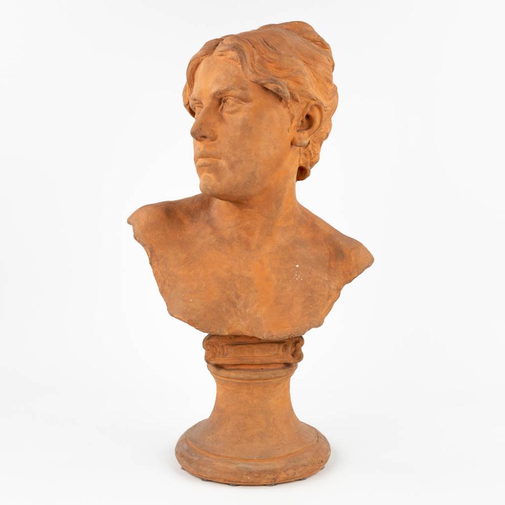 Léon Mignon comparable auction result: l on mignon 1847 1898 bust of a lady terracotta l 21 x w 32 x h 57 cm
