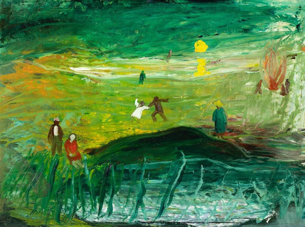 william h johnson 1901 1970 untitled bonfire evening self portrait with wife · Black Art Auction · 2022-11-19 William H. Johnson comparable auction result: william h johnson 1901 1970 untitled bonfire evening self portrait with wife