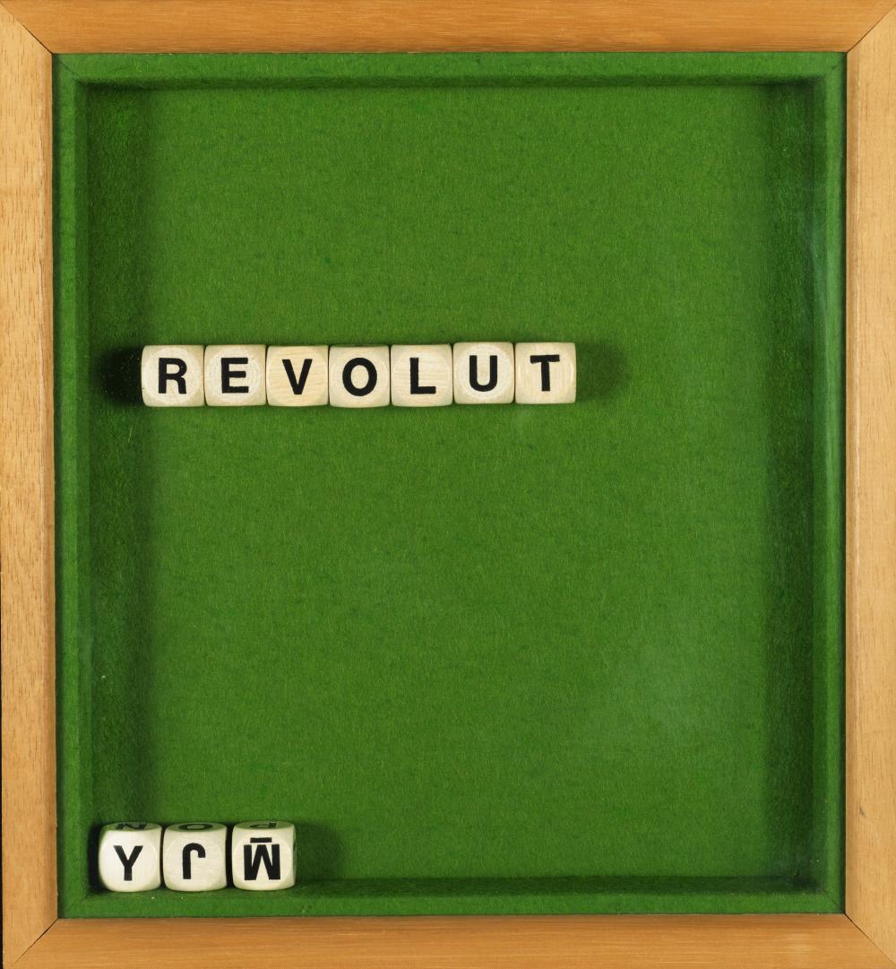 Jochen Gerz comparable auction result: jochen gerz n en 1940 revolution 1971 1990 10 cubes avec des lettres carton cadre en bois et verresign dat titr et num rot 7 10 sur un certificat au dos42 3 x 31 x 3 cm