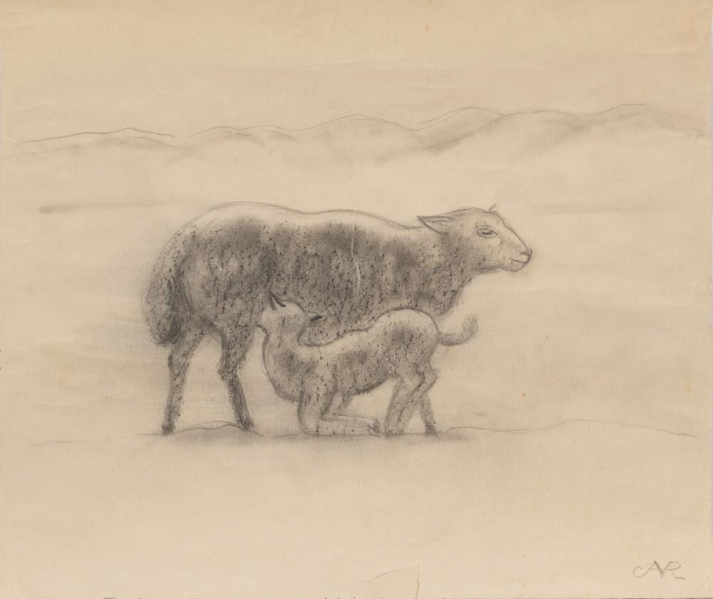 Anita Rée comparable auction result: anita r e hamburg 1885 kampen 1933 sheep and lamb