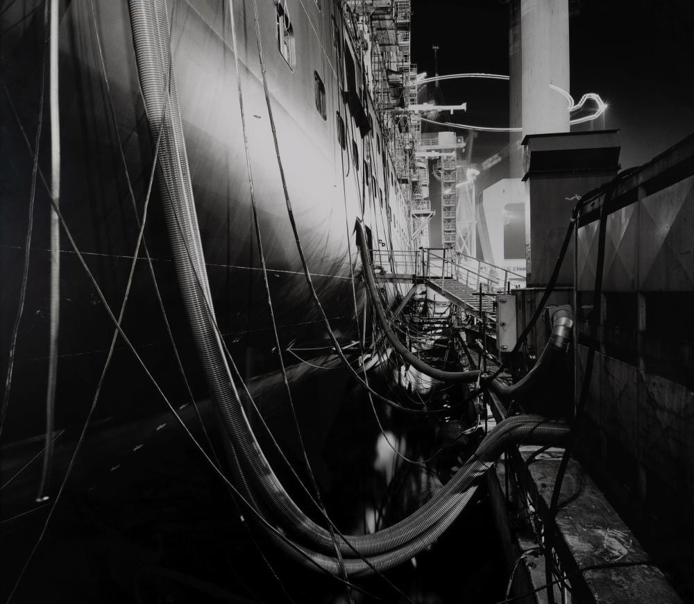 Luca Campigotto comparable auction result: luca campigotto born 1962 marghera fincantieri ship under construction with entanglement of tubes 1997