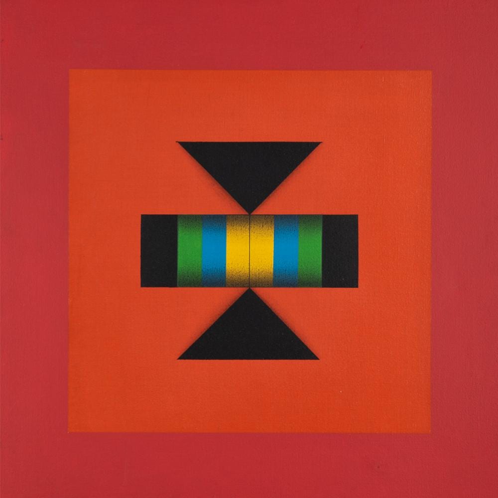 Omar Rayo (1928-2010 ) Kayenta II, 1970 Acrílico sobre lienzo Medidas: 66 x 66 cm comparable sale