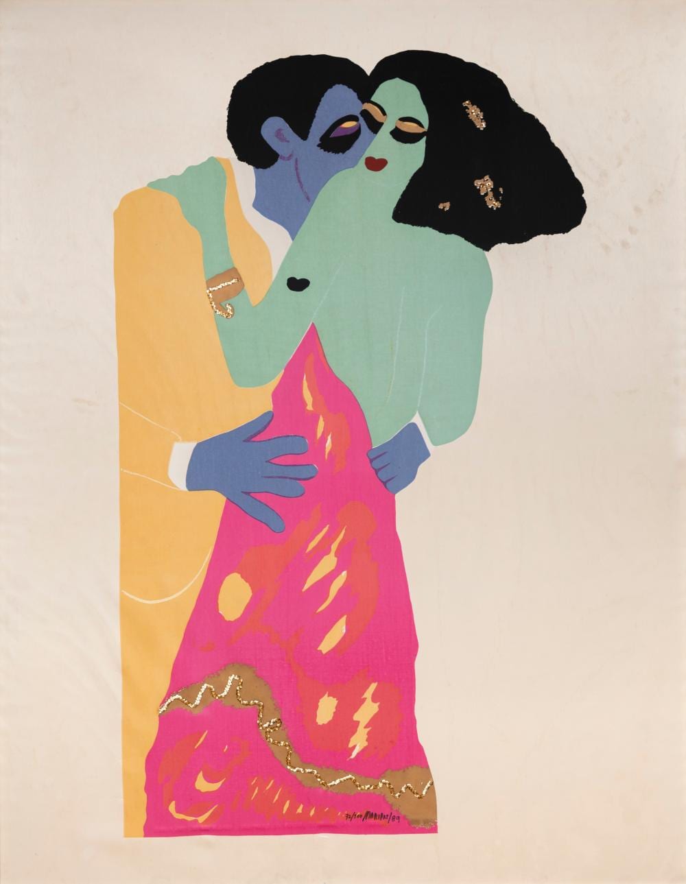 Maripaz Jaramillo (1948) de la serie Pareja, 1989 Serigrafía en seda Medidas: 130 x 101 cm comparable sale