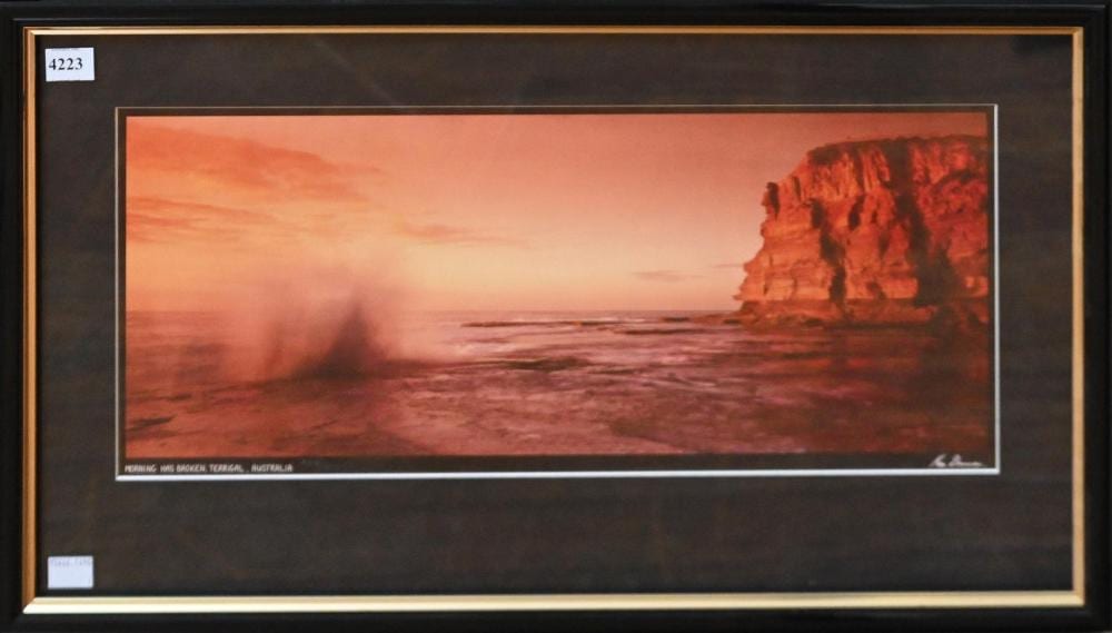 Ken Duncan comparable auction result: ken duncan morning has broken terraigal n s w australian photographic print ed 1802 2000 18 x 45 5cm frame size 34 5 x 59cm
