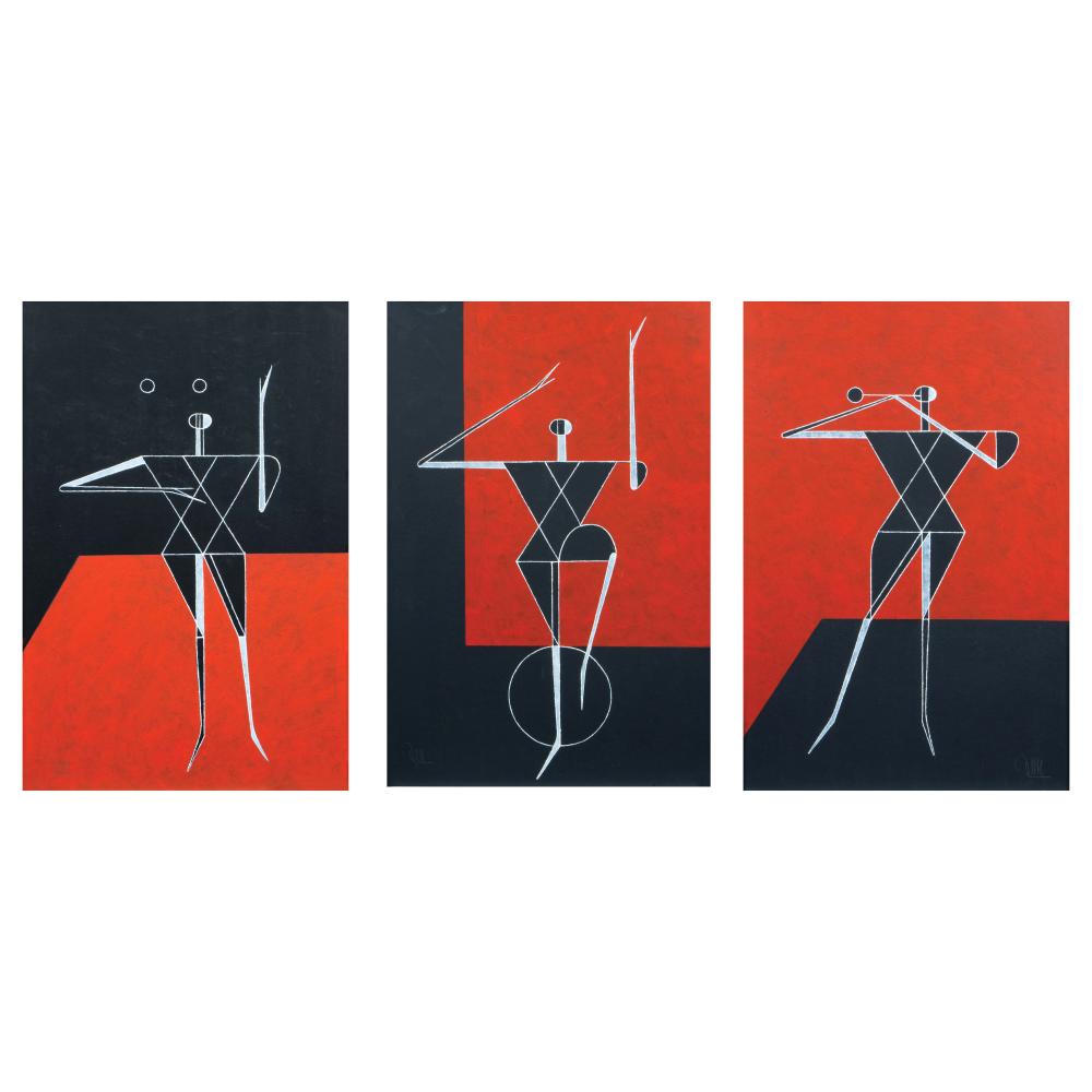 Arturo Luz (1926 - 2021) a) Juggler b) Cyclist c) Musician comparable sale