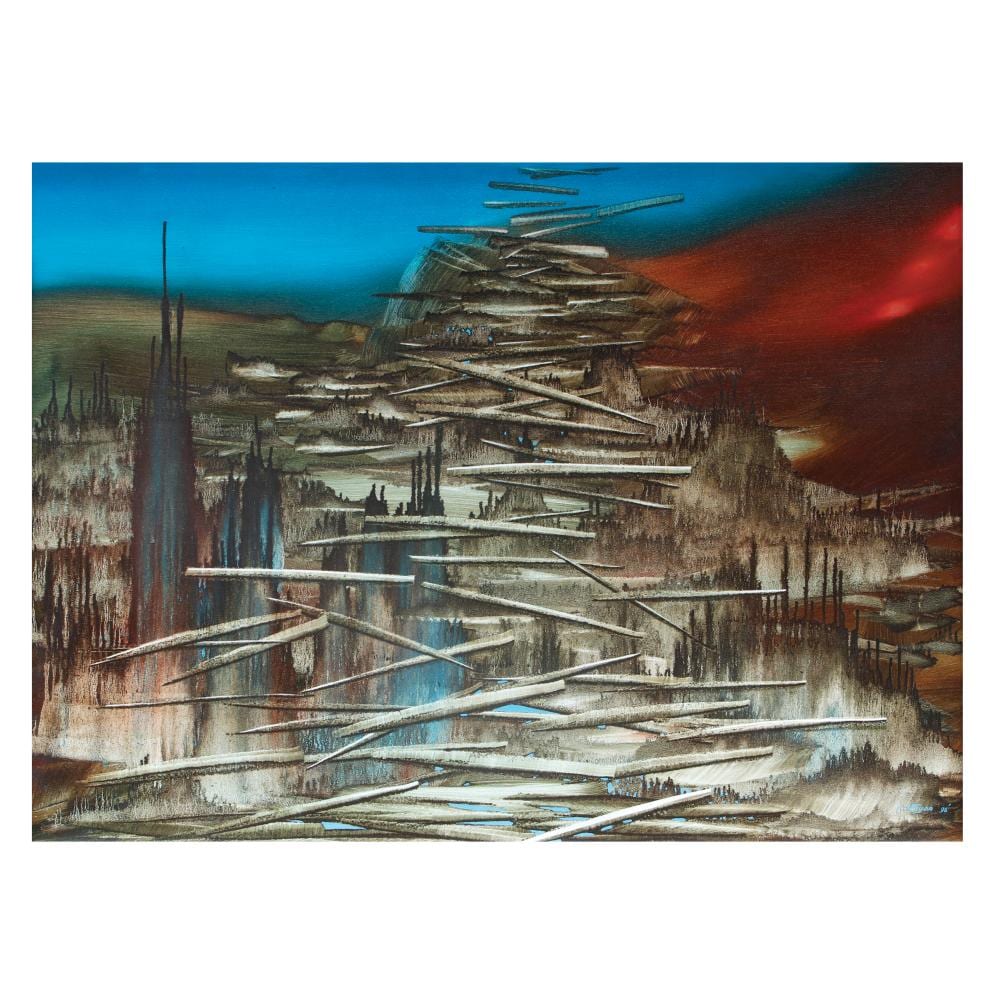 Justin Nuyda (1944 - 2022) Untitled (Search Mindscape Series) comparable sale