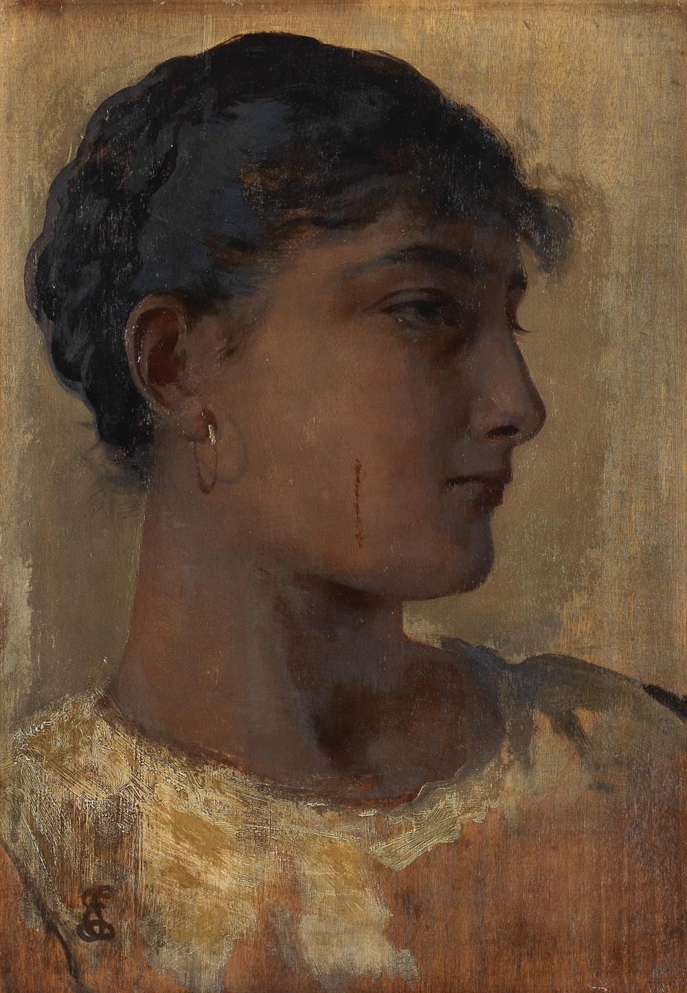 edwin long british 1829 1891 portrait of a young woman in profile · Bonhams · 2022-11-22 Edwin Long comparable auction result: edwin long british 1829 1891 portrait of a young woman in profile