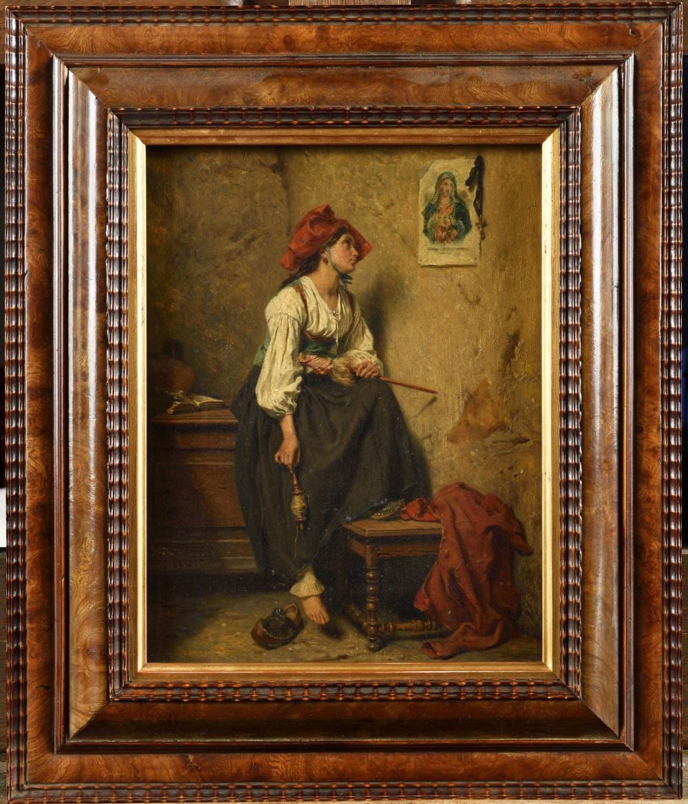 Alexandre Marie Guillemin comparable auction result: alexandre marie guillemin 1817 1880 la fileuse italienne en c