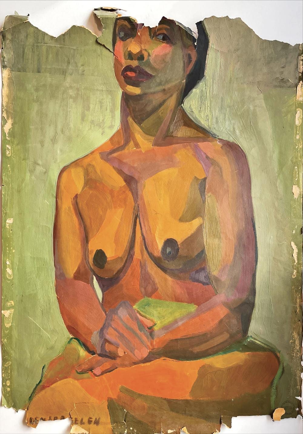 Jacqueline Vanden Abbeelen Russo comparable auction result: jacqueline vanden abbeelen russo 1926 2021 portraits lot de 9 gouaches crayons de couleur et fusain