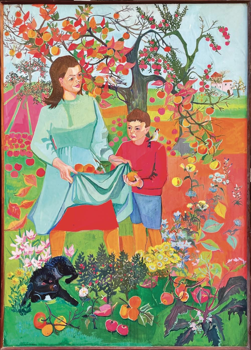 Jacqueline Vanden Abbeelen Russo comparable auction result: jacqueline vanden abbeelen russo 1926 2021 portrait d angela et maurizio aux pommiers et kakis de naples