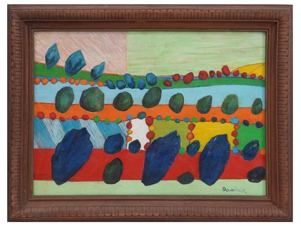 Tadeusz Dominik comparable auction result: polish abstract oil painting by tadeusz dominik