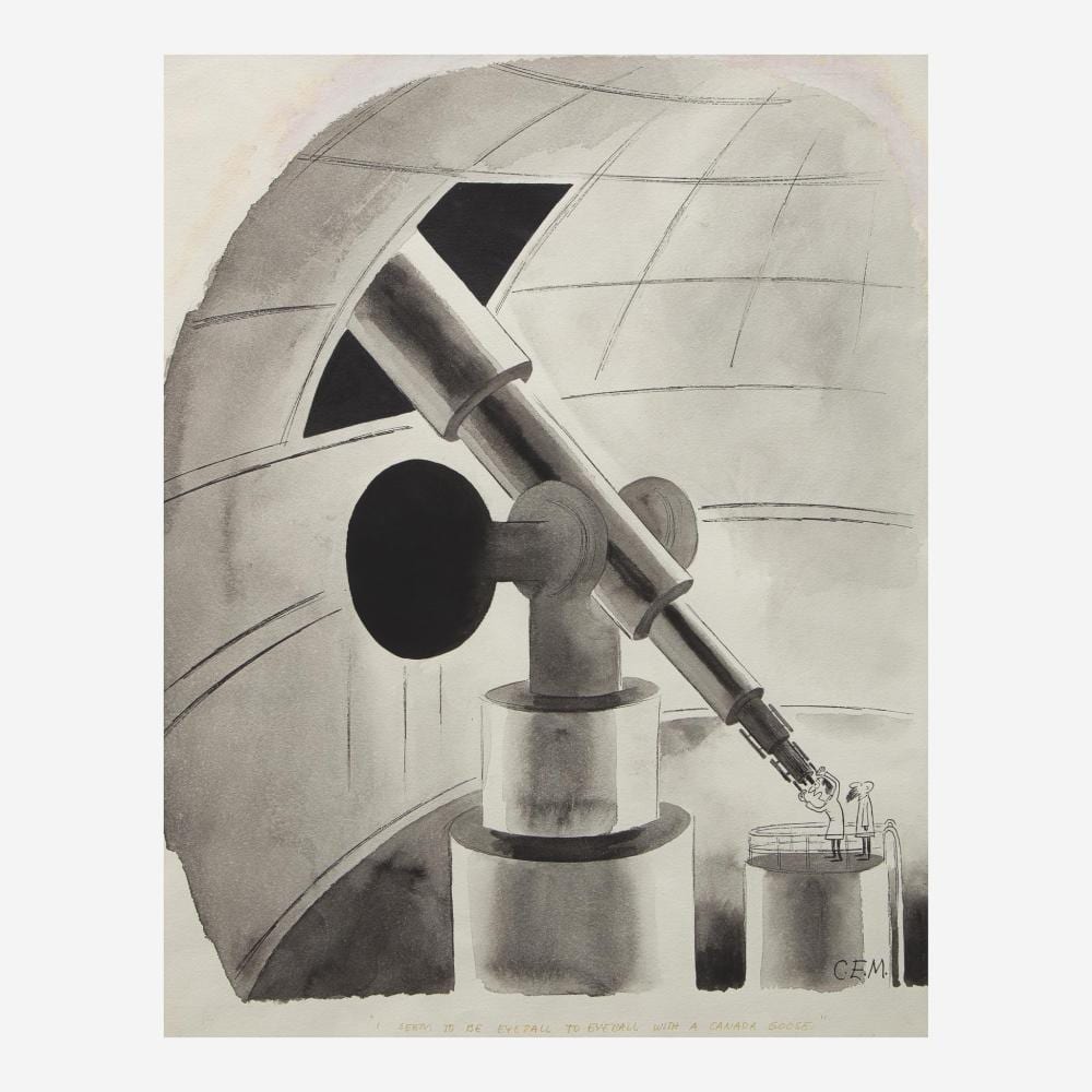 Charles (1884) Martin comparable auction result: charles martin american 1910 1995 i seem to be eye to eye with a canada goose the new yorker cartoon