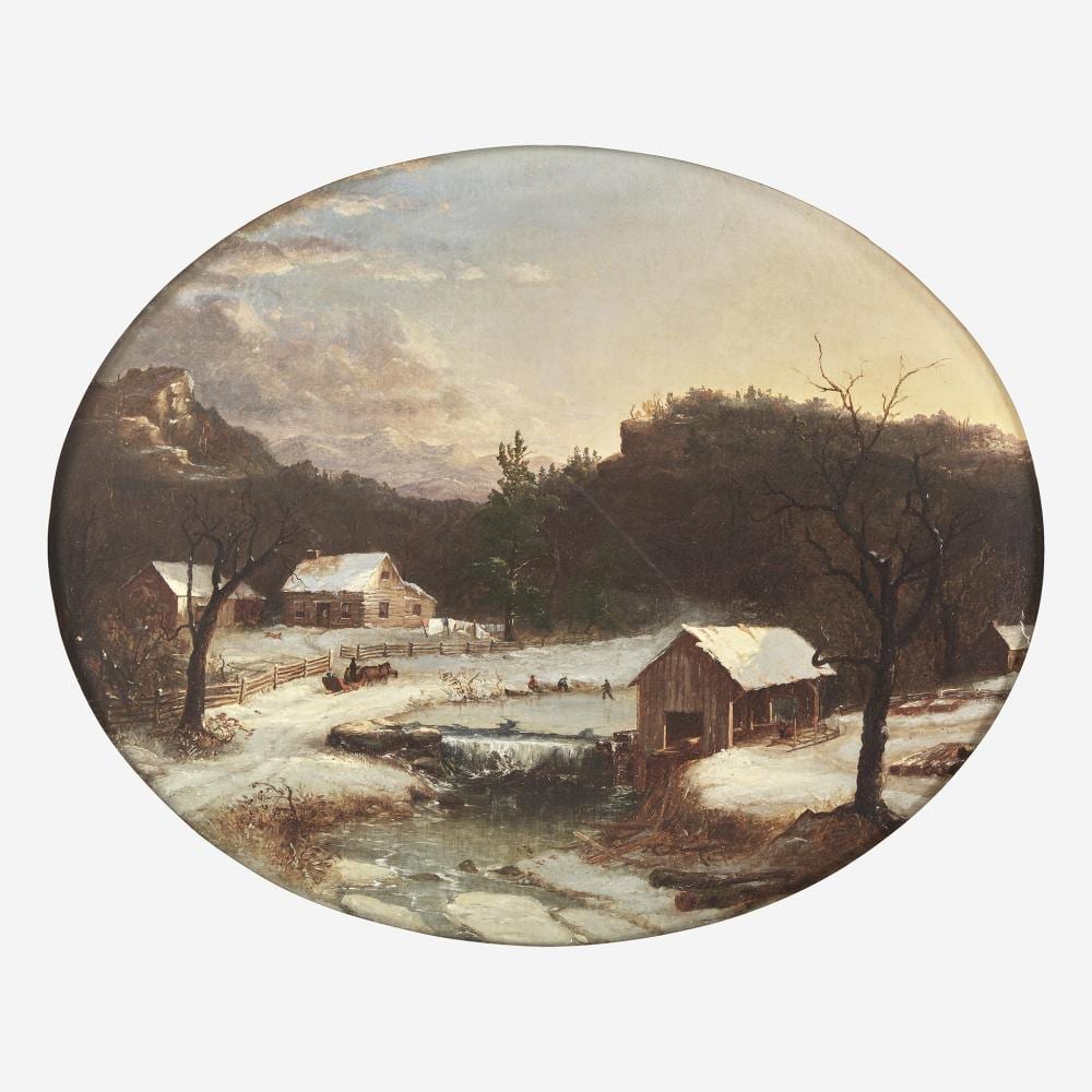 Régis François Gignoux comparable auction result: r gis fran ois gignoux french 1816 1882 the farm in winter