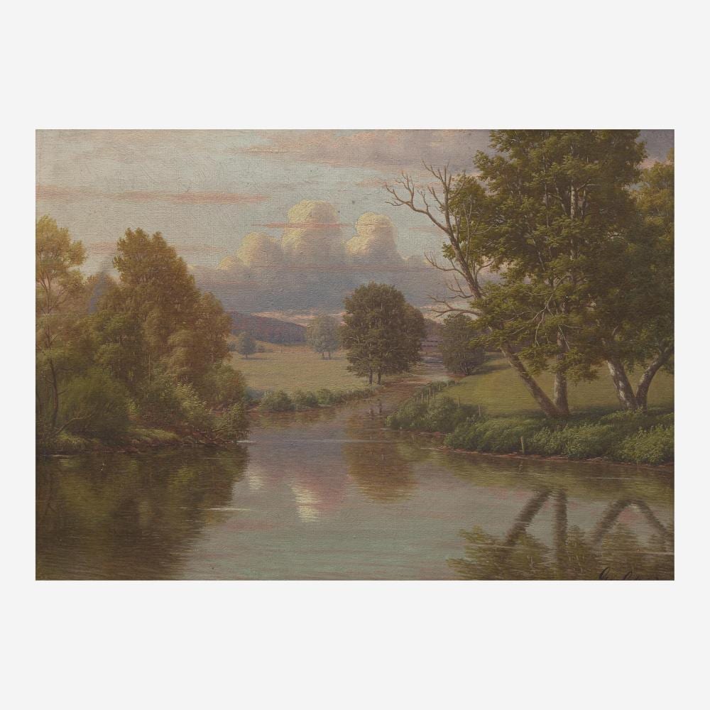 George Cope comparable auction result: george cope american 1855 1929 fork of the brandywine
