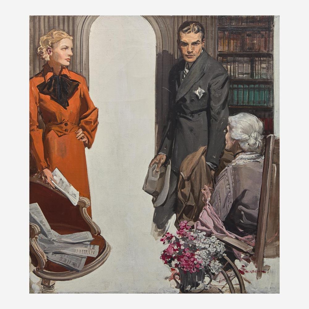 Elbert McGran Jackson comparable auction result: elbert mcgran jackson american 1896 1962 leaving for the evening