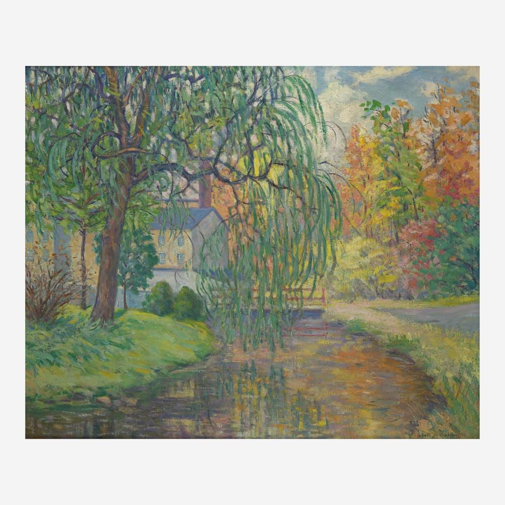 Elizabeth Fisher Washington comparable auction result: elizabeth fisher washington american 1871 1953 the mill race addington near drexel hill