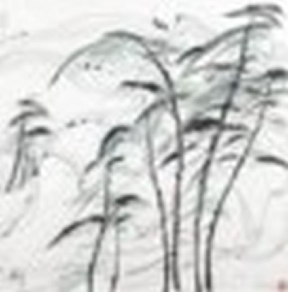 Wu Guanzhong (1919-2010) Music Notes of Pines Scroll, mounted and framed, i comparable sale