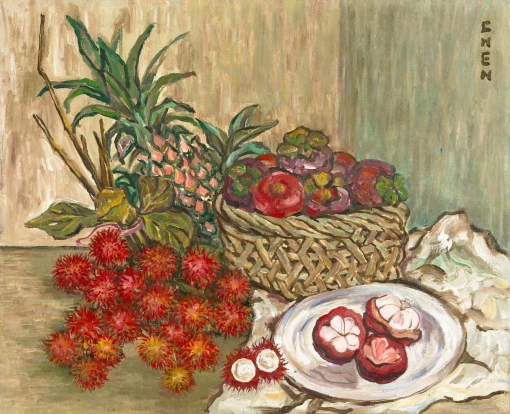 Georgette Chen (1906-1993) Still Life with Rambutans, Mangosteens… comparable sale