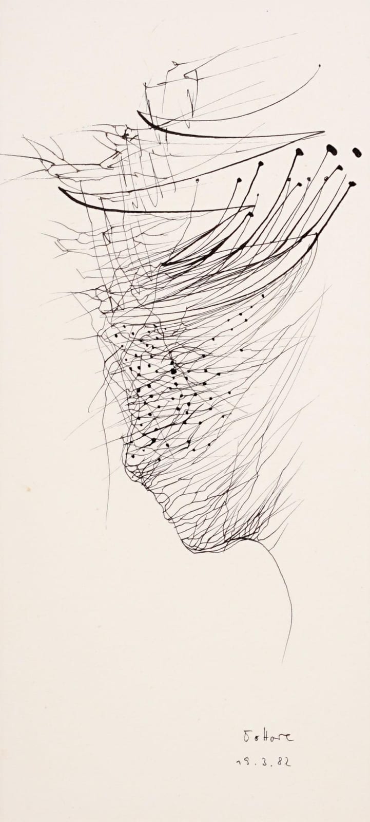 Dottore comparable auction result: dottore kopf nach links mit dem palmenwedel 1982 1972