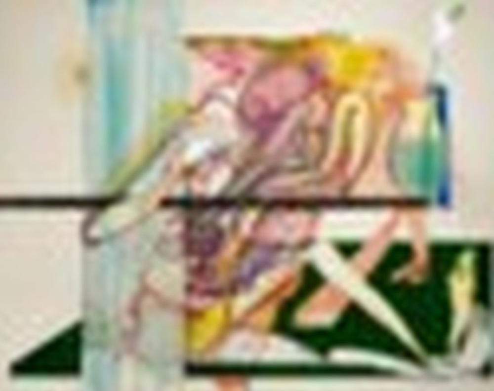 Christina Quarles comparable auction result: christina quarles b 1985 held together acrylic on canvas 137 2 x 172 7 c