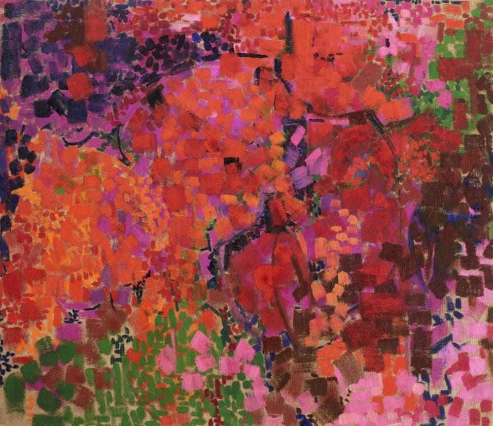 Lynne Drexler (1928-1999) Screech Hollow oil on canvas 78.4 x 90.5 cm. (30 comparable sale