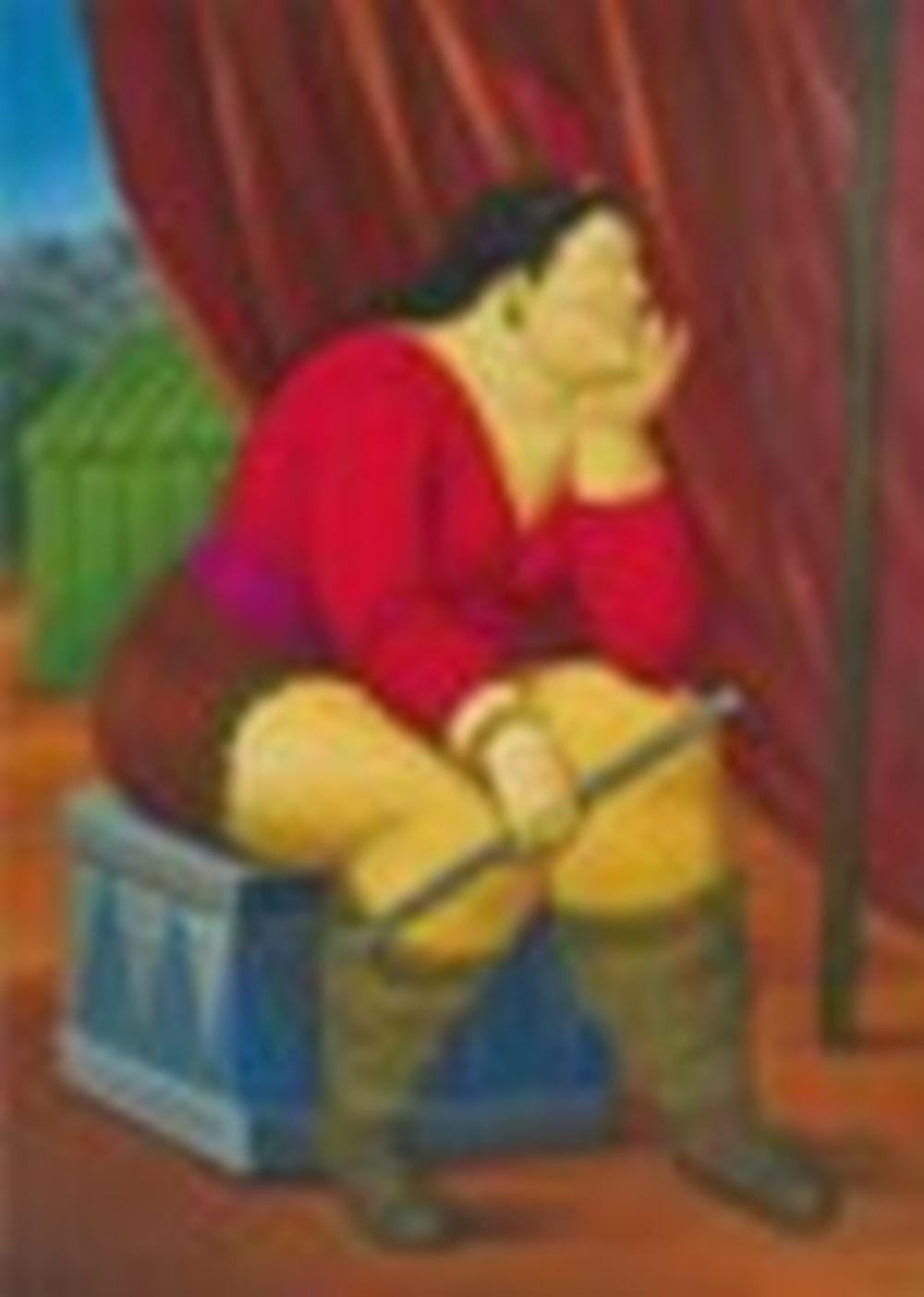 Fernando Botero (B. 1932) Circus Woman oil on canvas 133 x 95 cm. (52 3/8 x comparable sale