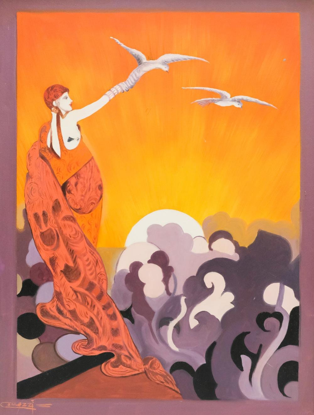 Joseph Collazzi comparable auction result: joseph collazzi art deco composition