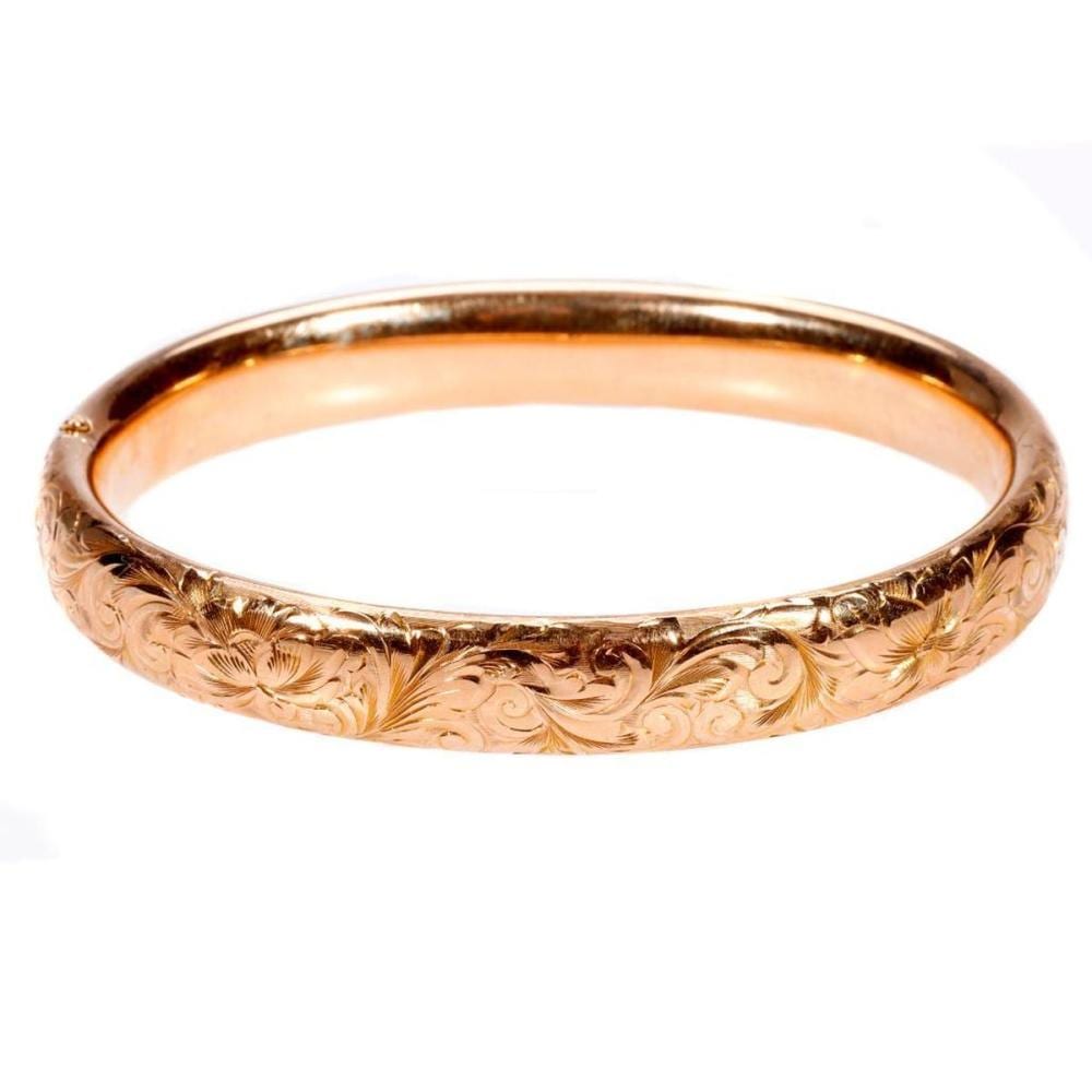 Antique 14k gold bangle bracelet. sold by Turner Auctions + Appraisals, lot 266 — auction record photograph