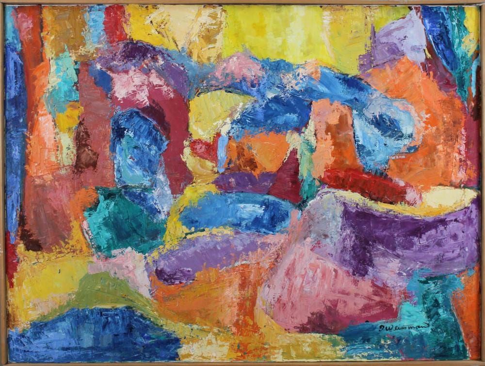 Inez Weissman comparable auction result: inez weissman oil on canvas