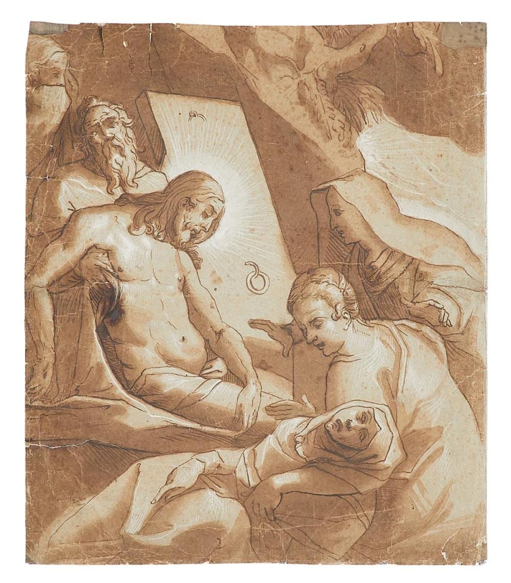 Andrea Andreani comparable auction result: andrea andreani italian 1558 1559 1629 after da reggio italian 1550 1578 the entombment