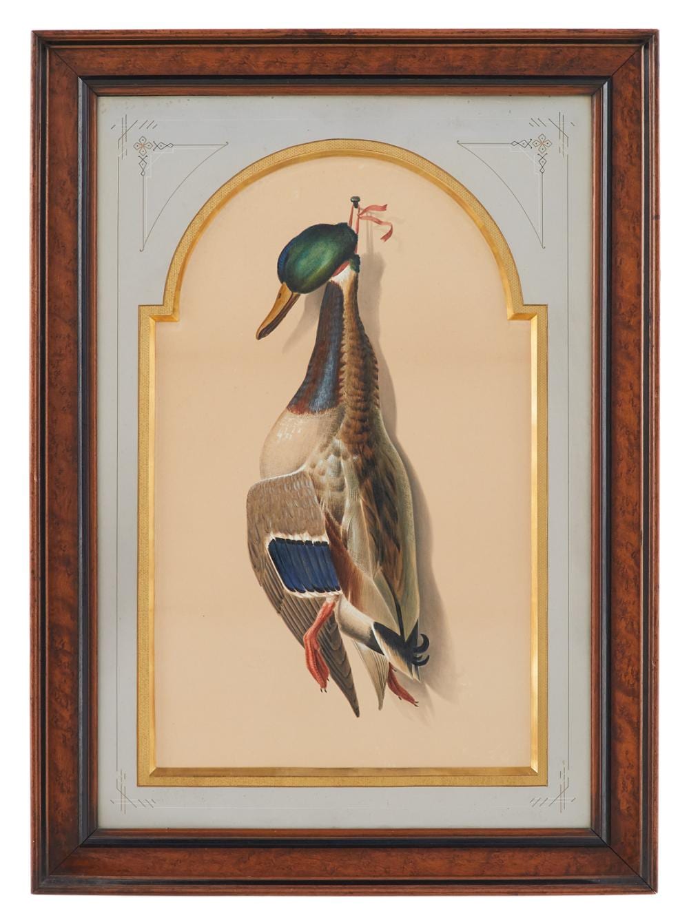 Achille Perelli comparable auction result: achille perelli italian louisiana 1822 1891 nature morte mallard duck