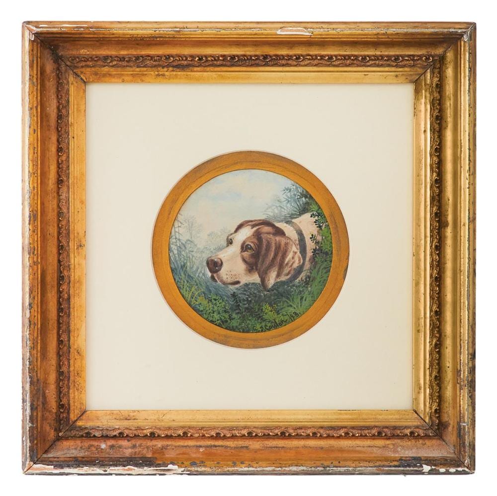 George David Coulon comparable auction result: george david coulon american louisiana 1822 1904 hunting dog