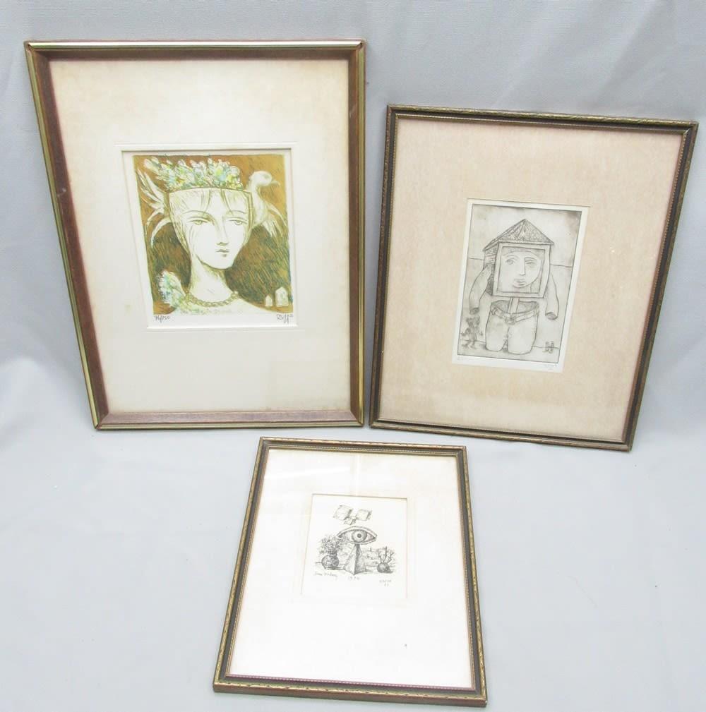 dan kedar 1928 2008 assortment of 3 surrealist artworks · The Bidder · 2022-11-22 Dan Kedar comparable auction result: dan kedar 1928 2008 assortment of 3 surrealist artworks
