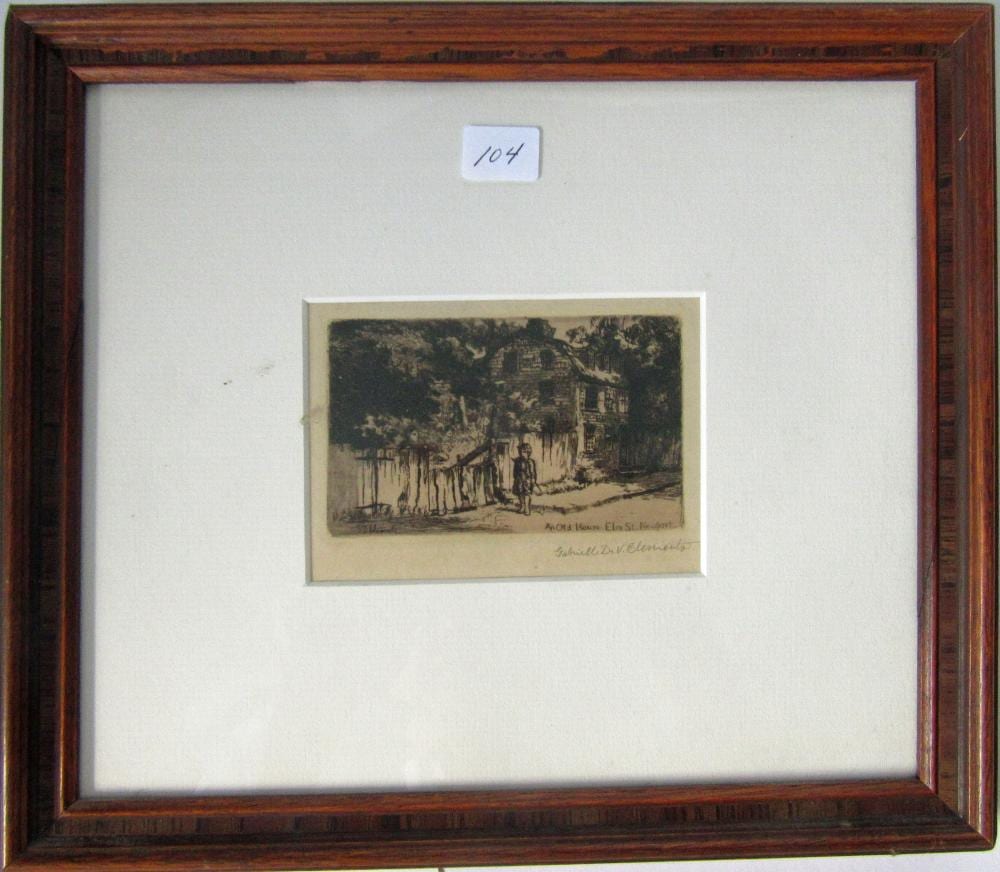 Gabrielle de Veaux Clements comparable auction result: gabrielle de veaux clements 188 1948 etching