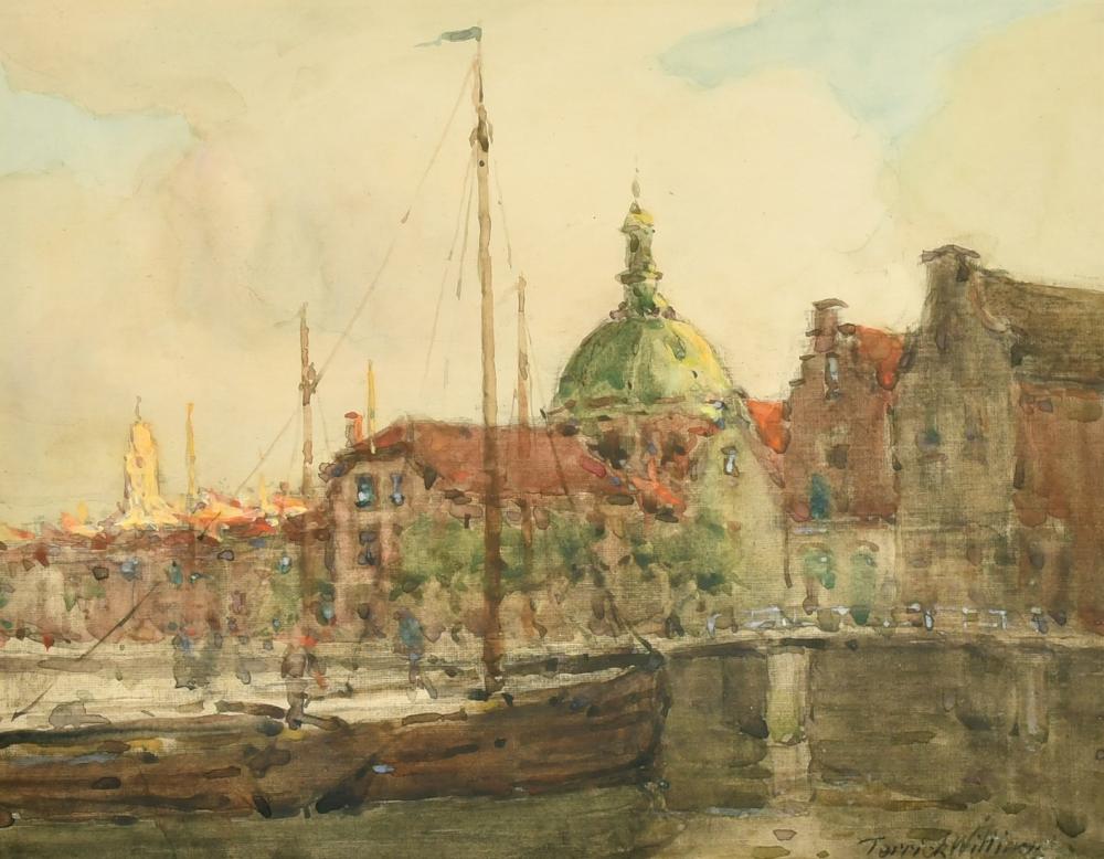 Terrick Williams comparable auction result: terrick williams 1860 1936 british leyden holland watercolour signed 8 x 10 25 20 x 26cm provena