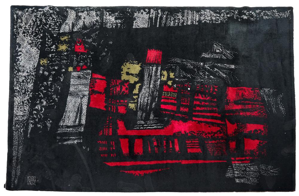 Maurice René Robert Andre comparable auction result: maurice andre 1914 1985 wool rug