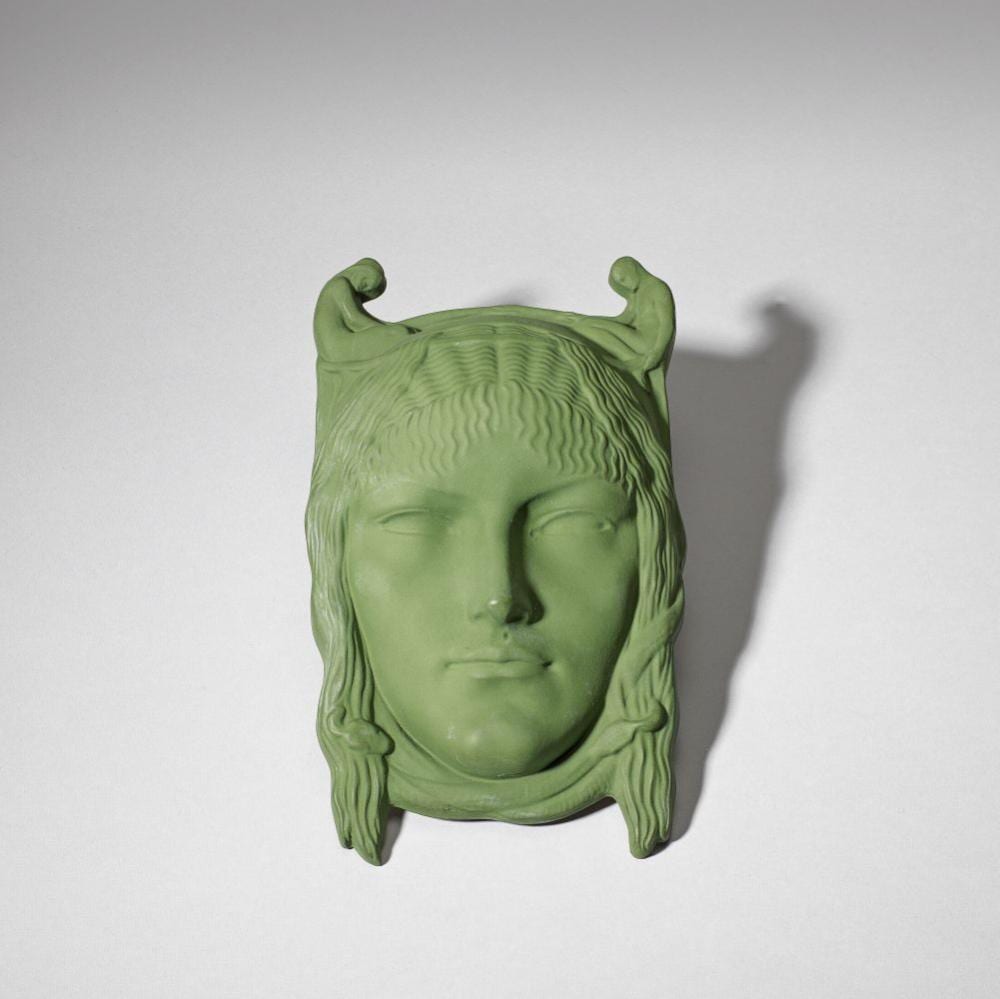 Richard Garbe comparable auction result: richard garbe a r a for royal doulton fate wall mask 1934