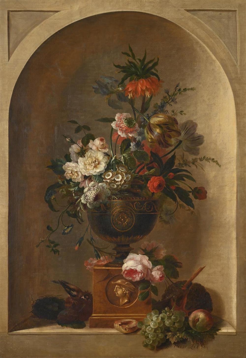 Willem van Leen comparable auction result: willem van leen dutch 1753 1823 still life with roses