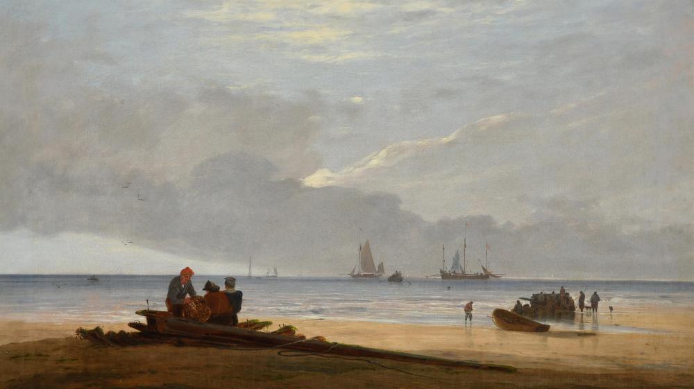 Alfred Stannard comparable auction result: alfred stannard british 1806 1889 sea shore morning