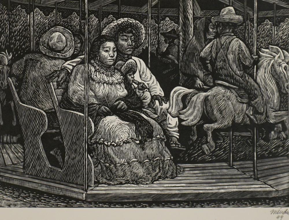 leopoldo m ndez mexican 1903 1969 ten works from la emboscada each a linoleum cut 1949 each 17 1 2 x 23 in · Weschler's · 2022-12-09 Leopoldo Méndez comparable auction result: leopoldo m ndez mexican 1903 1969 ten works from la emboscada each a linoleum cut 1949 each 17 1 2 x 23 in
