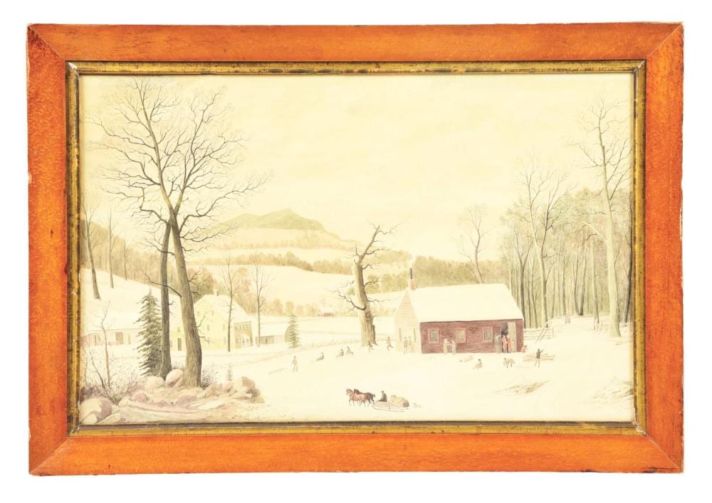 John Carlin comparable auction result: john carlin american 1813 1891 country winter scene
